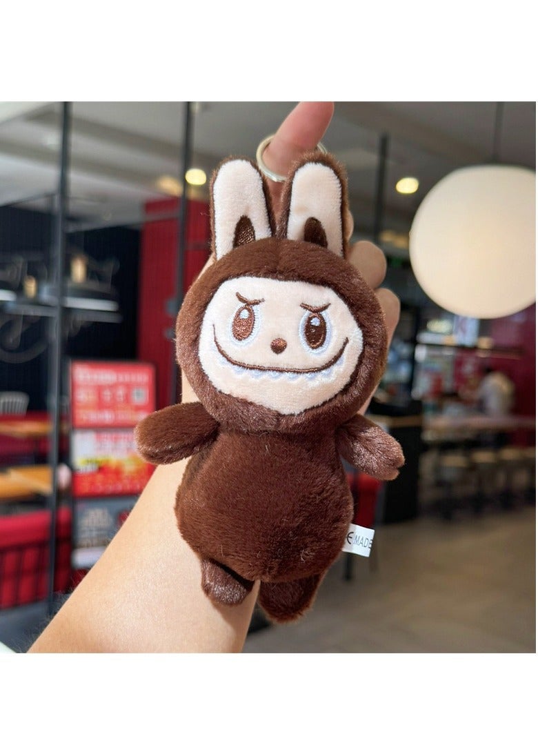 xppier دميه لابوبو الجديدة على شكل سلسلة مفاتيح هدية عبوس رمادي داكن، 15 سم - Image 2